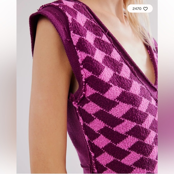 Free People Lola Top-AMARANTH FLOWER COMBO Size Large NWOT RT $78 - Picture 3 of 7